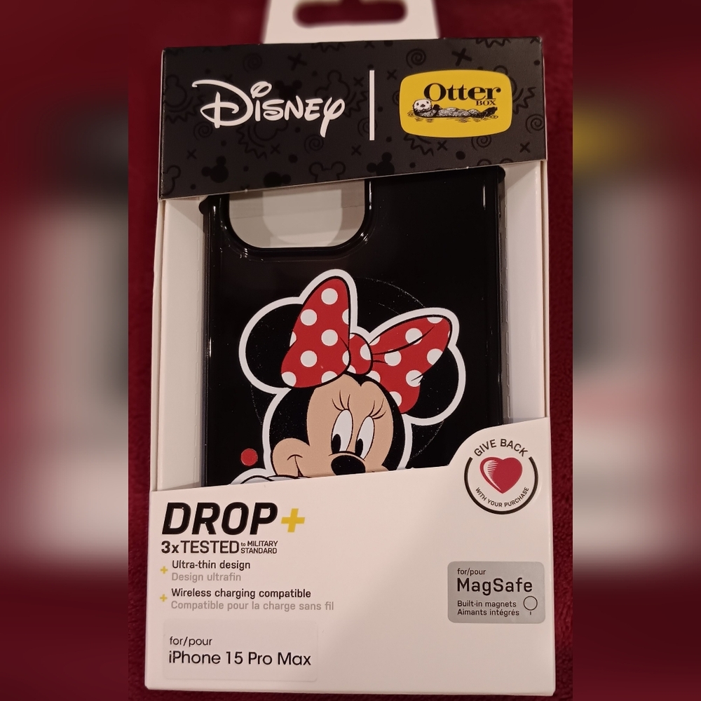 Disney x OtterBox Minnie Mouse iPhone 15 Pro Max – DROP+ Protection, MagSafe